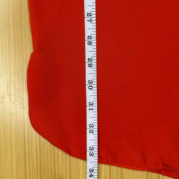 VINCE Orange 100% Silk Tunic Top - Picture 8 of 10